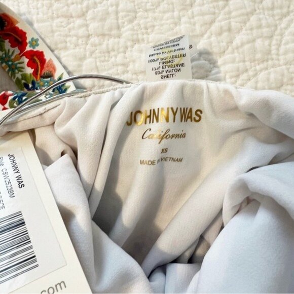 Johnny Was Crossback One Piece White Floral Swimsuit XS NWT - Picture 5 of 8